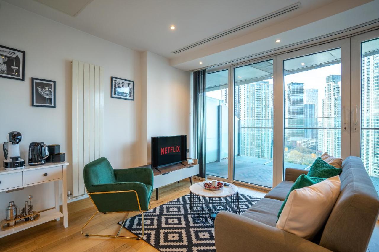 Canary Wharf Luxury Flat W/ View & Terrace London Exteriör bild